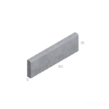 OBRUBNÍK ZÁHONOVÝ S ROVNOU HRANOU 100 / 5 / 25