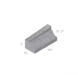 ZASTÁVKOVÝ OBRUBNÍK BUS NÁBĚHOVÝ LEVÝ 310-370
