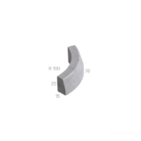 OBRUBNÍK SILNIČNÍ OBLÝ R 1,0 M VNĚJŠÍ
